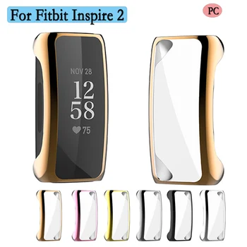 Для Fitbit Inspire 2 Защитный чехол для часов, прочный и жесткий чехол для ПК, сверхлегкая защита корпуса с защитной пленкой для экрана