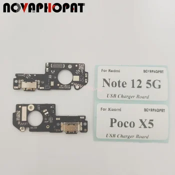 Для Xiaomi Poco X5/Redmi Note 12 5G USB док-станция зарядное устройство Разъем для подключения микрофона Плата для зарядки микрофона