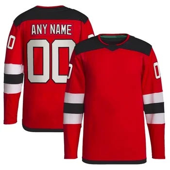 Индивидуальные хоккейные майки New Jersey, Американская хоккейная майка, Персонализированное название, Любой номер, Полностью сшитый свитер, Размер США S-6XL