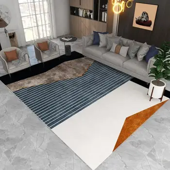 Ковер в скандинавском стиле, высококачественный светлый роскошный домашний журнальный столик, ковер, кровать в спальне, покрытая нескользящим одеялом