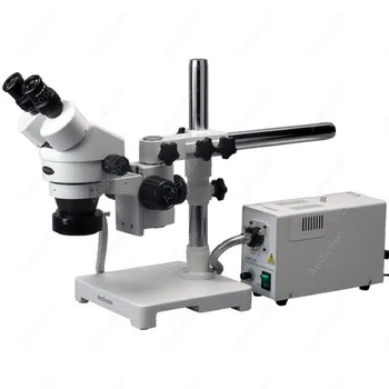 Микроскоп со стереозумом-AmScope поставляет микроскоп со стереозумом 3,5 X-90X + волоконно-оптический кольцевой светильник