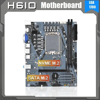 Настольная материнская плата H610M H610M R200 LGA1700 с 2 слотами DDR4 До 64G M.2 Nvme PCI-E5.0 X16 для процессора поколения 12/13