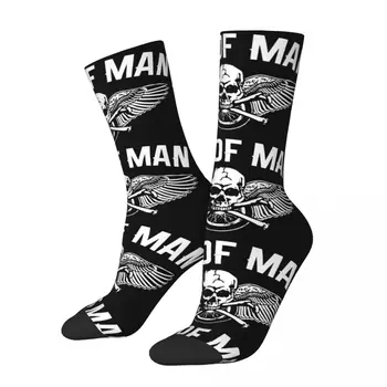 Новые мужские носки Crazy Isle Of Man TT Races Skull Active Sock, женские носки для скейтбординга из полиэстера, весна-лето, осень-зима