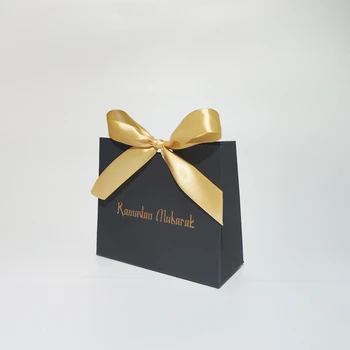 Процесс Позолоты Рамадан Мубарак Набор Конфетных Коробок Черный Ид Мубарак Бумажный Подарочный Пакет Подарочная Коробка Для Вечеринок Мусульманские Принадлежности для Исламской Вечеринки