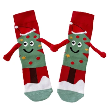 Рождественские Носки с Санта-Клаусом, носки, забавные подходящие носки для пары, прямая доставка