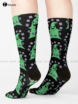 Спортивные Носки Oogie Boogie'S Halloween Socks Персонализированные Изготовленные На Заказ Подарочные Носки с Цифровой Печатью 360 ° Harajuku Унисекс Для Взрослых, Подростков И Молодежи