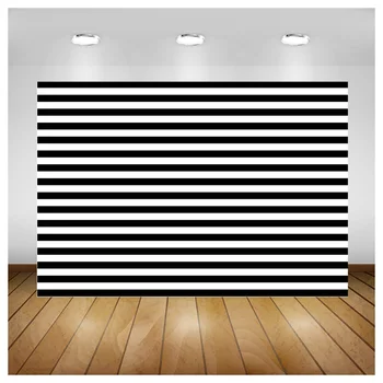 Черно-белые горизонтальные полосы Предупреждающий фоновый рисунок, графический Современный реквизит для фотосессии на День рождения, Портретный реквизит для фотостудии